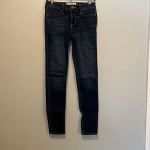 Abercrombie Kid's Girl's Blue Super Skinny Slim Dark Wash Denim Jeans Size 11/12